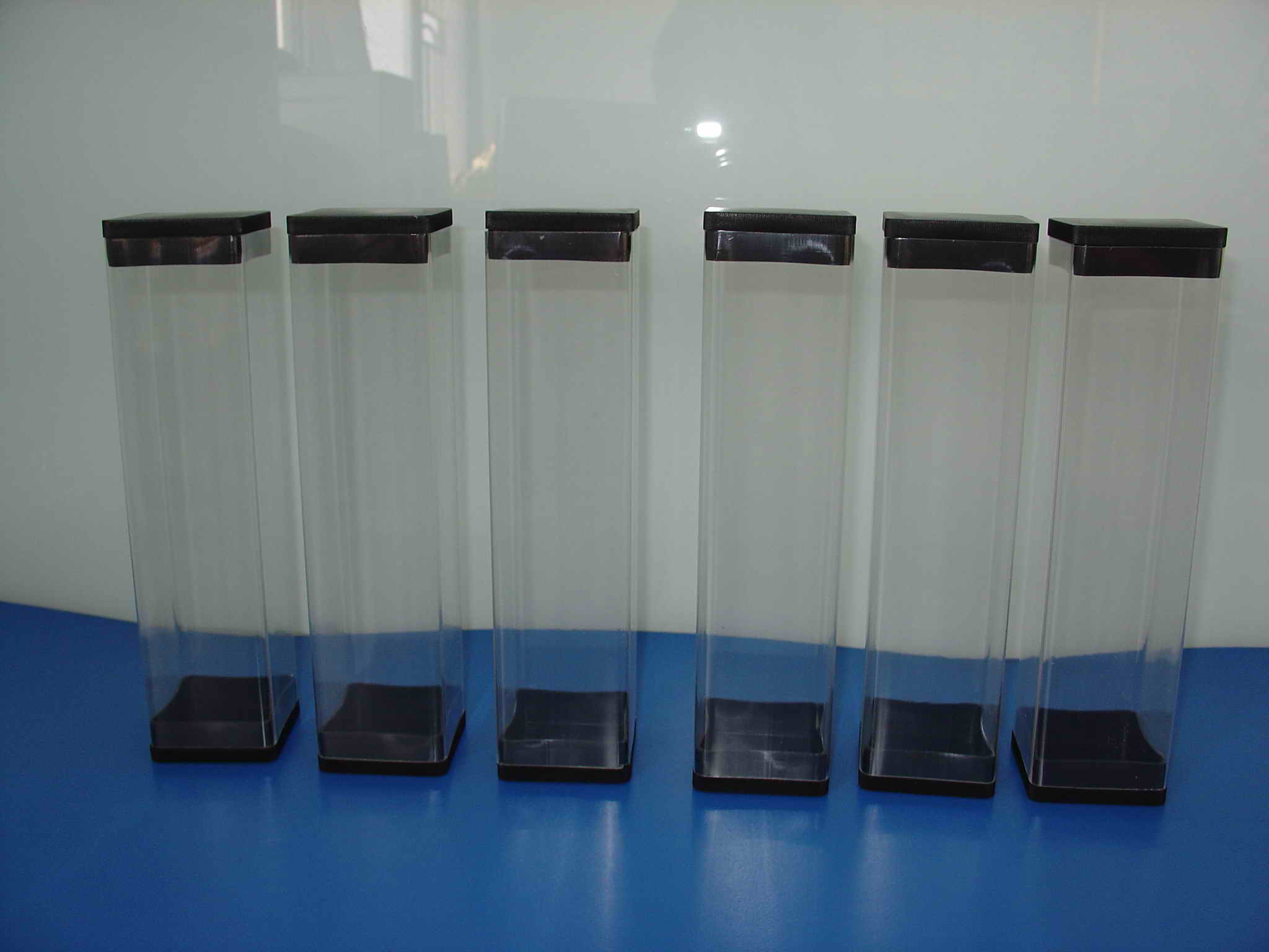 clear square packaging tubes,plastic square tubes,packaging square tubes,square packing tubes